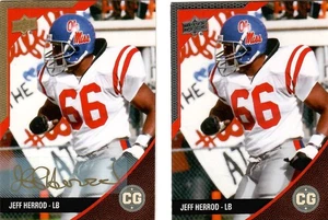 Jeff Herrod 2014 cubierta superior Conference Greats #77 autógrafo Ole Miss Rebels - Imagen 1 de 1