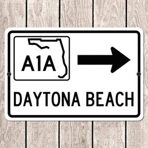 Daytona Beach Florida Scenic Highway A1A Straßenschild Florida Metall Strandschild - Bild 1 von 6