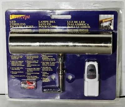 ***Concept Led Cordless Picture Light (Model 102L) Antique Brass Finish 11.5”  - Image 1 of 4