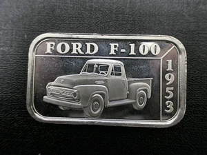 1953 Ford F-100 F-Series 50 Years Silver Bar .999 - Picture 1 of 2