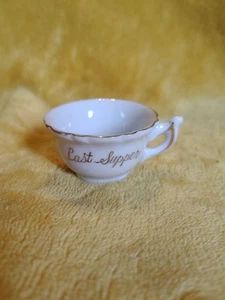 Vintage Miniature "Last Supper" Porcelain Teacup with Gold Trim - Picture 1 of 12