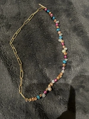 Collar de perlas de agua dulce multicolor para mujer y adolescente Foto 1 de 2