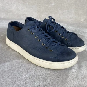 UGG Australia Pismo Men's Sneaker Shoes Size 8.5 Navy Blue Nubuck Leather - Picture 1 of 10