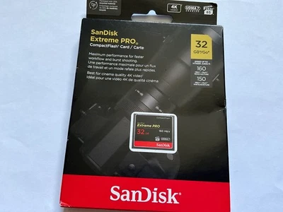 1pcs 32gb Sandisk Extreme Pro 160m/s Compact flash memory CF I DSLR Nikon Canon - Image 1 of 4