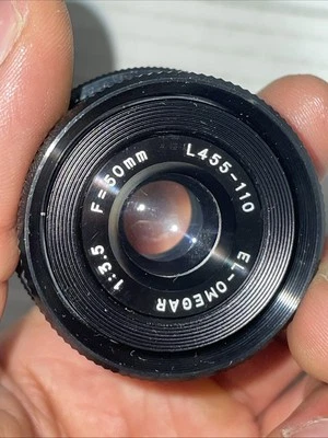 EL-OMEGAR f/3.5 50 mm LENTE DE AMPLIACIÓN L455-110 Simmon Omega con Caja LIMPIO Foto 1 de 3