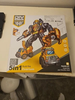 5-in-1 Build The Zoarium  Building Robot Toys DIY Transformer TOY* NEW - Image 1 of 4