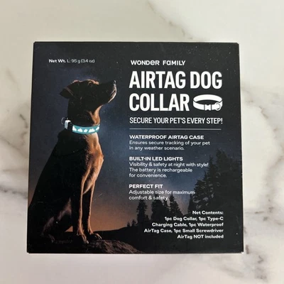 AirTag GPS Dog Collar with LED lights - Image 1 of 4
