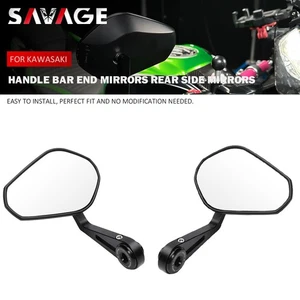 Handle Bar End Side Mirrors for KAWASAKI Z800 2013-2016 Z900/SE ZR900 2025 - Picture 1 of 16