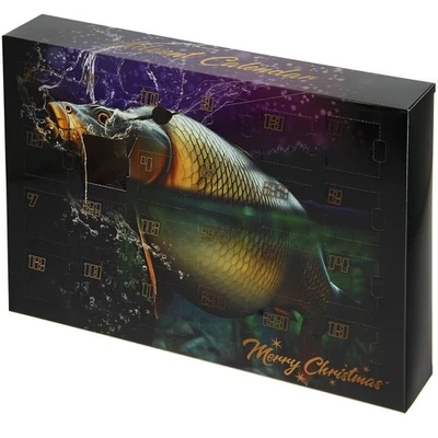 Fishing Advent Calendar Carp themed 104pcs mixed Tackle 24 Days Anglers Present - Image 1 of 4