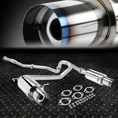 FOR 07-08 GK F/L2 TIBURON V6 4" DUAL MUFFLER BURNT TIP STAINLESS CATBACK EXHAUST - Image 1 of 4