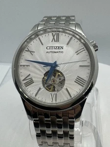 Orologio Uomo Automatico Classic Citizen Open Heart 1 9/16in Acciaio Inox NH9131-73A - Foto 1 di 11