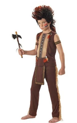 INDIO GUERRERO CHEROKEE SALVAJE OESTE NIÑO NIÑOS DISFRAZ DISFRAZ HALLOWEEN Foto 1 de 2