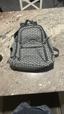 Carter’s Gray and White Chevron Backpack Baby Bag - GUC - Image 1 of 4