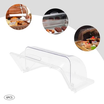 PACK de 6 chafer cubierta de exhibición de plástico transparente con tapa enrollable de tamaño medio Foto 1 de 4