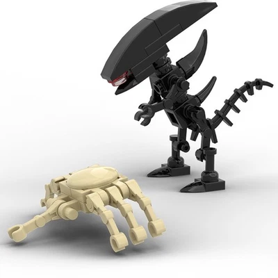 LITTLEDRAGONER 36 PCS MOC Xenomorph and Facehugger Building Set Aliens Assembly Model Toys