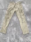Wrangler Relaxed Fit Cargo Pants Men’s 32x34 Tan Distressed Loose Street Wear