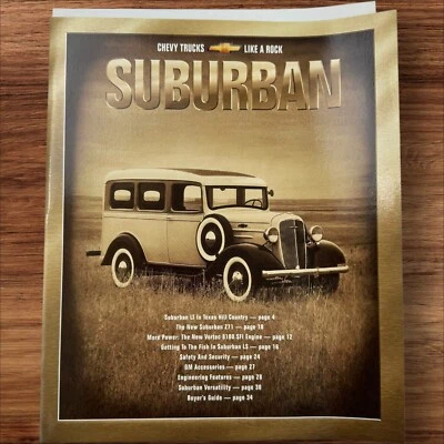 Chevrolet Suburban 2001 folleto de ventas 36 páginas catálogo de autos concesionario original Foto 1 de 4