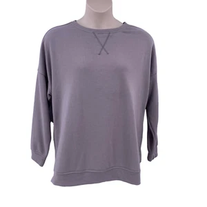 Damen Sweatshirt grau Größe XL Pullover Langarm Rundhals Seitenschlitze - Bild 1 von 13