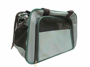Portable Pet Carrier For Cat Or Dog Light Blue And Gray 16x11 Inches Collapsible