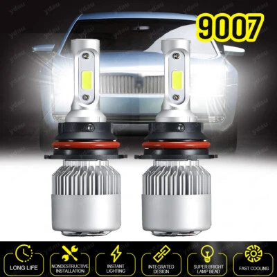 For Lincoln Continental 1995-2002 6000K 2PC 9007 LED Headlight Hi/Lo Beam Bulbs - Image 1 of 4