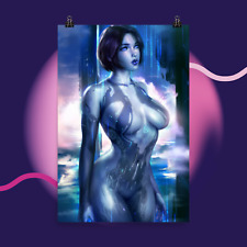 Halo Cortana  Video Game Art Poster Premium