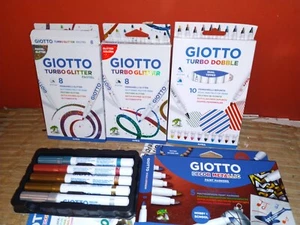 Giotto Turbo Glitter Job Lot X4 Pens Dobble Decor Metallic Pastel - Picture 1 of 5
