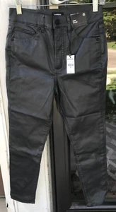 Express 4S 4 Short High Rise Skinny Charcoal Gray Coated Pants $98 New 08 - Picture 1 of 8