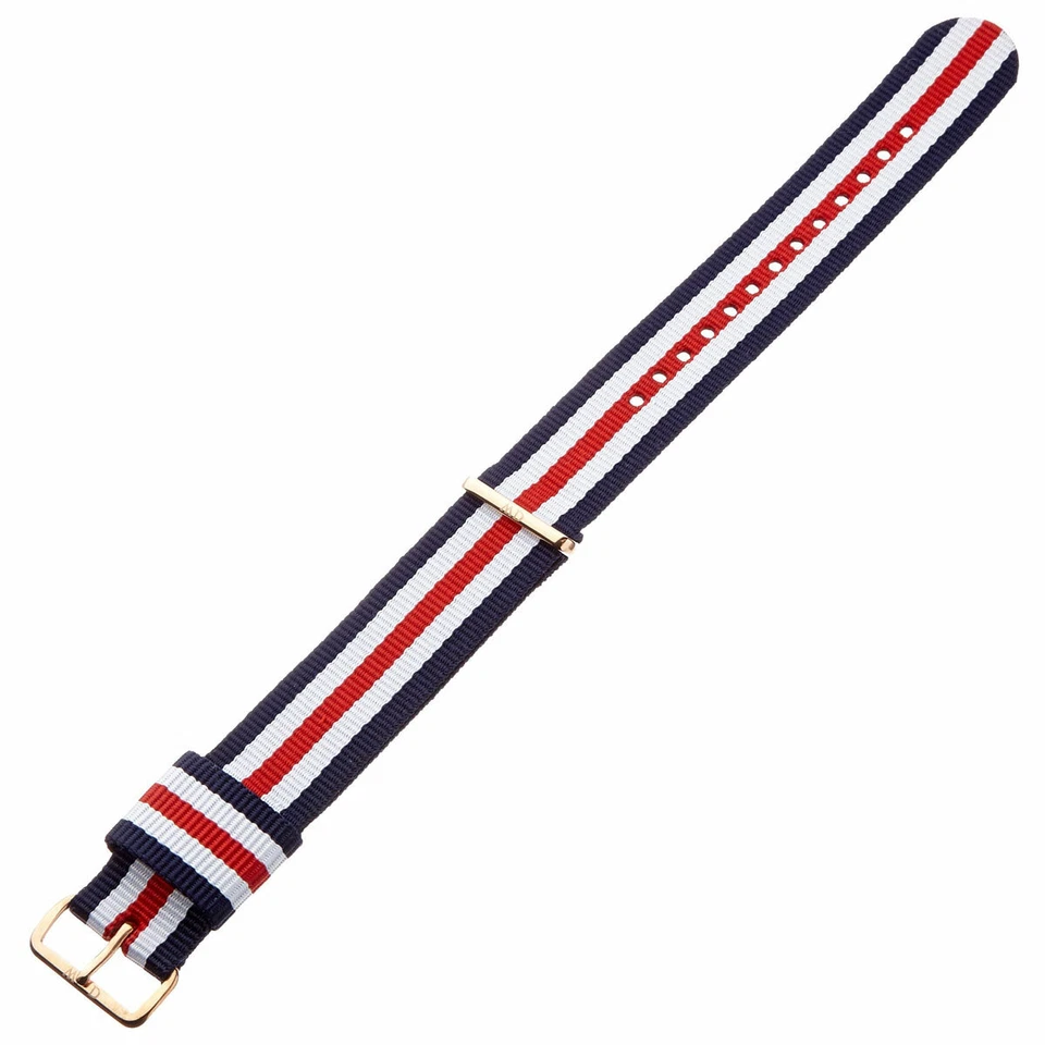 Daniel Wellington Men's Watch Strap 20mm Blue, White and Red BDW-0302DW - Image 1 of 2