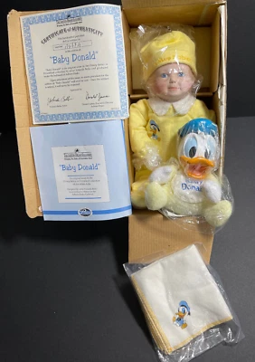 Muñeca de porcelana Ashton-Drake Baby Donald bebés Disney en Dreamland con caja y certificado de autenticidad Foto 1 de 4