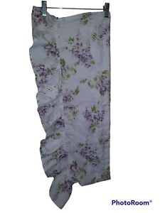 Laura Ashley Valance 56 X 12 Purple Flowers Curtain