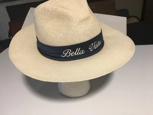 KANGOL Bella Vista FEDORA MEN'S TAN STRAW HAT - Picture 1 of 4