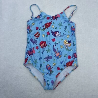 Dibujos animados de peces sirenas playa bajo el mar para niñas grandes azul claro talla XL Foto 1 de 4