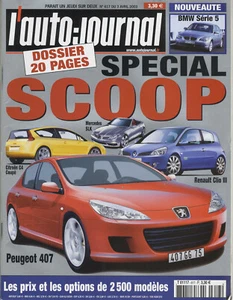 L'AUTO JOURNAL n°617 03/04/2003 PORSCHE CAYENNE S CHRYSLER CROSSFIRE VW TOURAN - Bild 1 von 1
