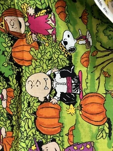 Peanuts Fabric -Great Pumpkin Scenic (Halloween) - 100% Cotton -1 Yard - Picture 1 of 5