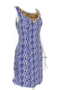 Vestido Anthropologie Moulinette Soeurs Jacquard Cuentas Talla 10 Joyas Cóctel Tweed - Imagen 1 de 10