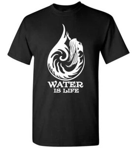 Water Is Life Mermaid water drop T-shirt s-6xl unisex men women - Imagen 1 de 6