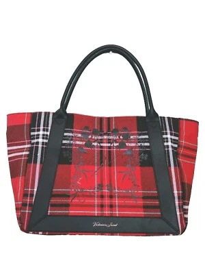 Victoria's Secret Red Black Plaid Weekend Tote Bag Limited Edition Large 2020  - Image 1 of 4