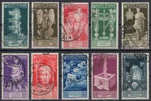 ITALIA REGNO 1937 Bimillenario di Augusto 10v us - Imagen 1 de 1