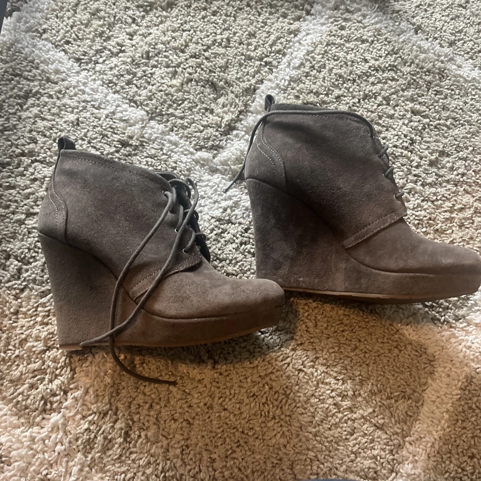 Jessica Simpson Mujer Catcher Gamuza Aceitada Botín Azulejo Gris 6M Con Caja Foto 1 de 4