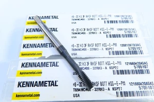 LOT ( 5 ) NEW KENNAMETAL 8-32 H3 3F RHSF BOTT HSS-E-PM TAPS MACHINIST HAND T00LS - Picture 1 of 3