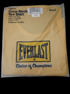 Camiseta Everlast de náilon gola redonda pequena roupa íntima masculina nova - Imagem 1 de 2