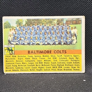 Tarjeta de equipo vintage 1956 Topps #48 Baltimore Colts muy jugada - Imagen 1 de 3