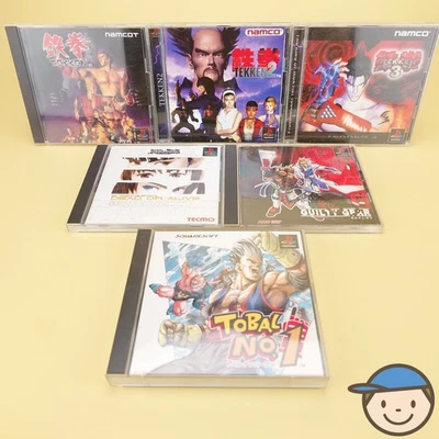 PS1 Tekken 1 2 3 Dead or Alive Guilty Gear Tobal NTSC-J Japanese PlayStation - Image 1 of 4