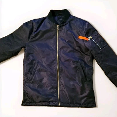 Chaqueta Decibel - Resistente al Agua Para Hombre L Negra Con Forro Acolchado Naranja Foto 1 de 4