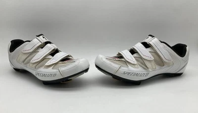 Zapatillas deportivas especializadas de ciclismo de carretera blancas 3 pernos para hombre talla 46EU 12.25US Foto 1 de 4