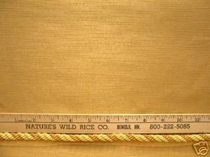 Textured Fabric in Shimmering Gold 58" x 37" w/ Cord Trim Sewing Craft Lot - Picture 1 of 1