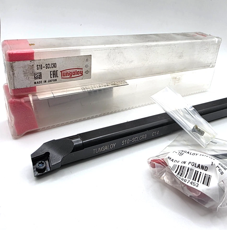 Nueva barra de perforación Tungaloy: S10-SCLCR3, 0,8130" diámetro mínimo, mano derecha, 95 grados Foto 1 de 4