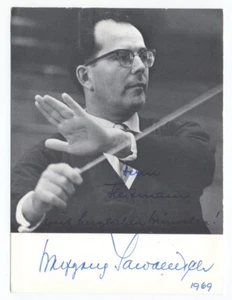 Deutscher Dirigent & Pianist WOLFGANG SAWALLISCH handsigniertes Foto von 1969 - Bild 1 von 1