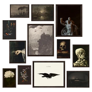 Dark Academia Room Decor - Gothic Home Decor, Moody Halloween Decor - Unframed - Picture 1 of 12