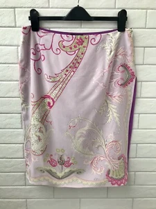 ETRO Paisley 100% Silk Multicolor Skirt Size 46 Made in Italy - Picture 1 of 12